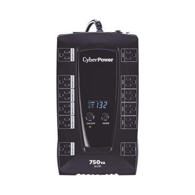 Imagen de UPS de 750 VA/450 W, Topología Línea Interactiva, Entrada 120 Vca NEMA 5-15P, Tipo Gabinete Compacto, Con 12 Tomas NEMA 5-15R