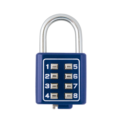 Imagen de Candado Digital de Combinación M35 / No Requiere Llave / Combinación única integrada por 4 dígitos / Color Azul.
