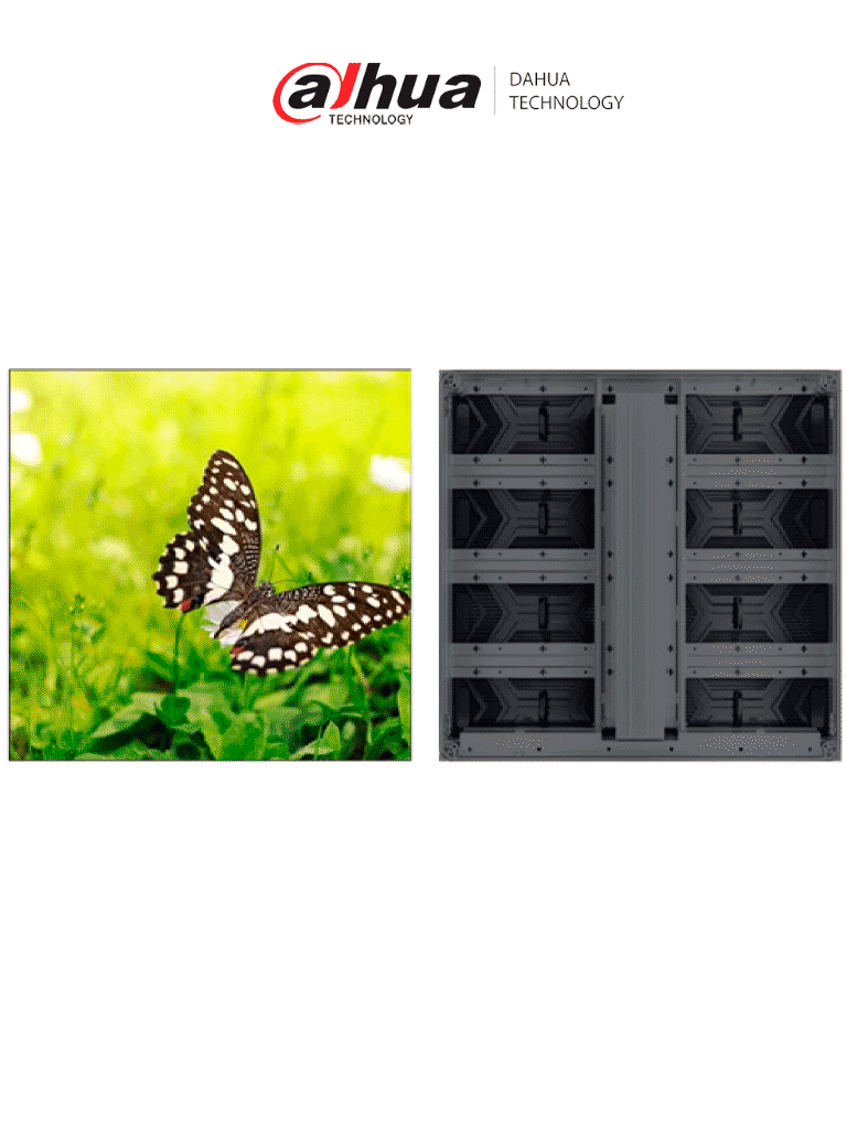 DAHUA DHI-PHGOA3.91-FC Gabiente LED/Pixel Pitch 3.91mm/SMD/Resolución 256x256/Tamaño de Gabinete 1mx1m/Brillo 5500 Nits/Exterior IP65/100,000 horas/