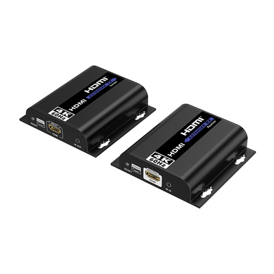 Imagen de Kit extensor para distancias de hasta 200 metros | Resolución 4K @60Hz | Cat 6 | Conexión uno a uno y uno a muchos hasta 120 mts | Compatible con Switch gigabit | Control IR