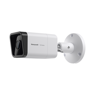 Imagen de Bala IP 5 Megapixel / Lente Mot. 2.7 a 13.5 mm / 60 mts IR /  Ultra Baja Iluminación / IP67 / H.265 / IA (Filtro de Humanos y Vehiculos) / Merodeo / Conteo de Personas / PoE / Audio y Alarmas I/O / ONVIF / NDAA / Serie 35 / Honeywell Security
