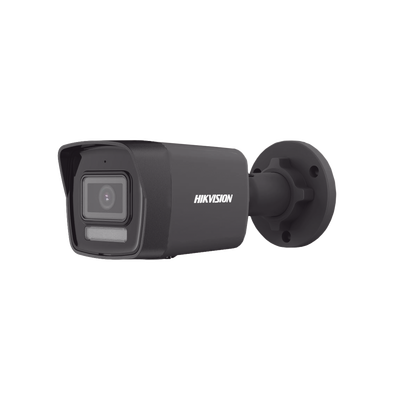 Imagen de [Dual Light] Bala IP 4 Megapixel / Color Negro /  Lente 2.8 mm / 30 mts IR + 30 mts Luz Blanca / Micrófono Integrado / ACUSENSE Lite / Exterior IP67 / H.265 / PoE / ONVIF / Micro SD