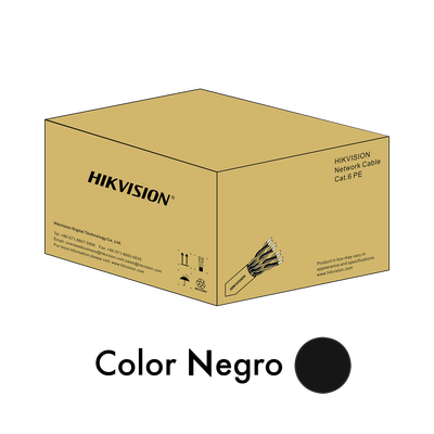 Imagen de Bobina de Cable UTP 305 Mts / Cat 6 (23 AWG) / Color Negro / FTP / PE (Polietileno) / Uso en Exterior / 100% Cobre / Aplicaciones de CCTV y Redes de Datos /  RoHS 2.0