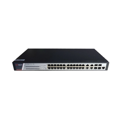 Imagen de Switch Gigabit PoE+ / Administrable / 24 Puertos 1000 Mbps PoE+ / 4 Puertos 1000 Mbps + 4 Puertos SFP de Uplink / 370 Watts / Soporta IGMP