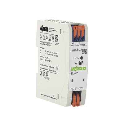 Imagen de Fuente de alimentación; Eco 2; monofásico; Tensión de salida 24V DC; Corriente de salida 1,25A; DC-OK LED