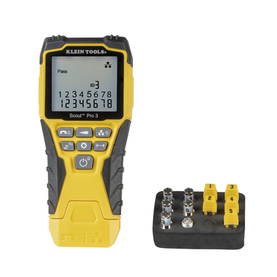 Imagen de Kit Scout™ Pro 3 Probador de Cables de Voz (RJ11/12), de Datos (RJ45) y de Video (Coaxial con conector F),