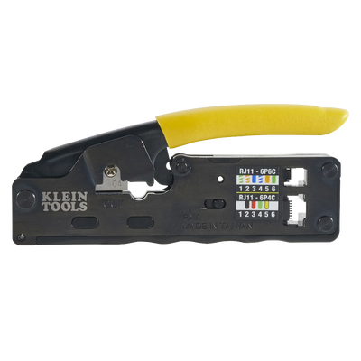 Imagen de Ponchadora/Pelacables/Cortacables Compacta con Matraca para Conectores  RJ45 y RJ11/RJ12.