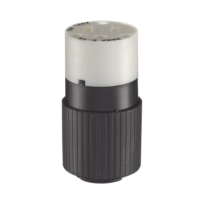 Imagen de Conector de 15 A 125 V CA/ 2 Polos 3 Hilos/ Grado Industrial/ Color  Blanco y Negro/ NEMA 5-15R.