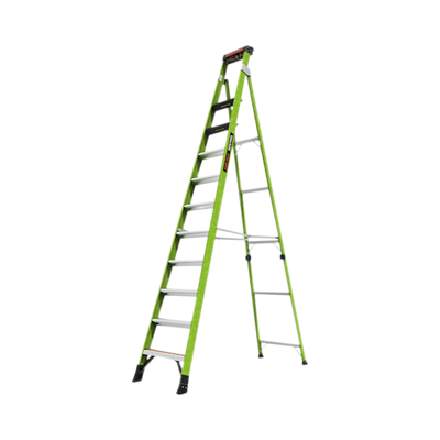 Imagen de Escalera de 3.65 m Capacidad máxima de 170 Kg, inclinada, de fibra de vidrio con almohadilla de pared giratoria.