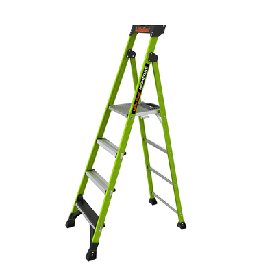 Imagen de Escalera de Aluminio + Fibra de Vidrio de 1.8m con Soporte para Herramienta. !La Más Liviana del Mundo! (SKU:15406-001)