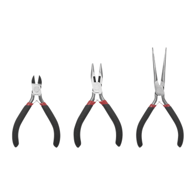 Imagen de Juego de 3 Mini Pinzas de Corte de 5". Incluye: Pinza de Punta Redonda, Diagonal y Punta de Aguja.
