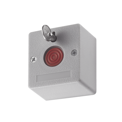 Imagen de Botón de Pánico Cableado / Compatible con Cualquier Panel de Alarma / LLave de Seguridad / NA/NC / Material Retardante al Fuego (ABS)