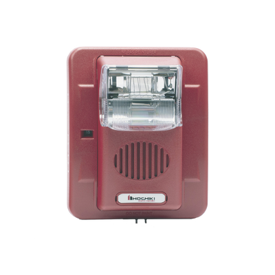 Imagen de Sirena Estrobo, 12/24 Vcd, Multi Candela, Montaje En Pared, Color Rojo, Serie HE (0500-06020)