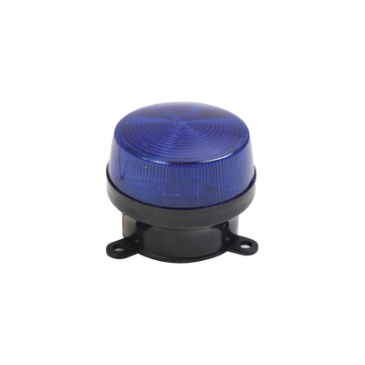 Imagen de Mini estrobo color azul con montaje de pestaña.