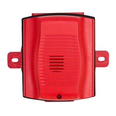 Imagen de Sirena para Exterior, Montaje en Techo o Pared, 12 a 24 Vcc, Color Rojo