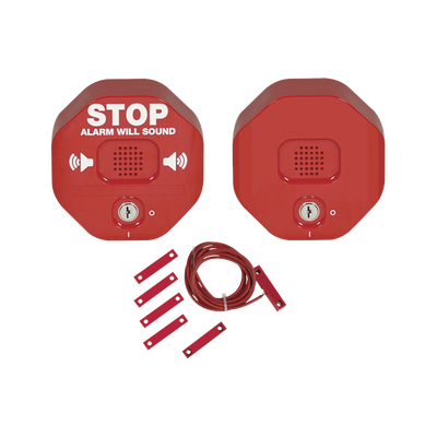 Imagen de Alarma multifunción Exit Stopper® con bocina remota, para puertas dobles