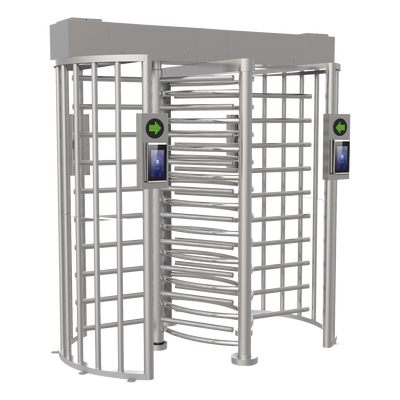 Imagen de Torniquete DOBLE (2 Carriles) de Cuerpo Completo Bidireccional / Exterior / Acero Inoxidable SUS304 / 30 Personas por Minuto / Compatible con Reconocimiento Facial (Terminal no Incluida)