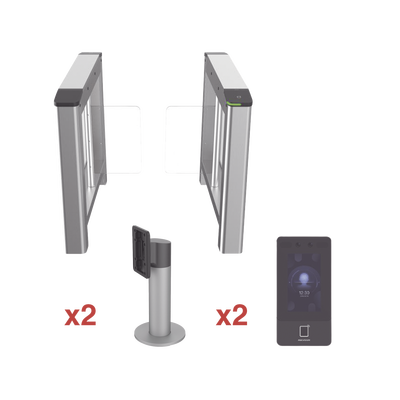 Imagen de Kit de Torniquete con Terminales Faciales incluidas / Montajes Incluidos /  Izquierdo y Derecho / Carril de 90 cms / 3,000,000 MCBF / 4 Pares de IR