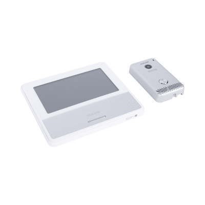 Imagen de KIT DE VIDEOPORTERO IP COLOR BLANCO / Apertura con app / Súper elegante / Monitor WIFI / soporta 4 monitores y 2 frentes de calle / Alimentacion 110vca