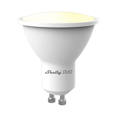 Imagen de Foco tipo Gu10 inteligente con señal inalámbrica, color dual blanco y cálido, uso de App Shelly. AC 100-240V