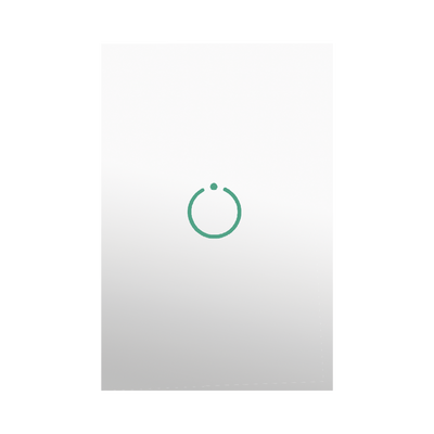 Imagen de (ZWAVE) Interruptor On/Off panel táctil touch inalámbrico Zwave Plus 1 boton. No requiere cable neutro, Compatible con Hubitat HC8, Álula  M2M, otros