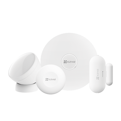 Imagen de Kit de Alarma Inalambrico / Incluye: 1 Hub, 1 Sensor PIR, 1 Contacto Magnético y 1 Smart Boton / Configuración y Visualización por App Móvil EZVIZ / Protocolo Zigbee