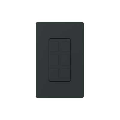 Imagen de Placa de 6 puertos, color negro night.