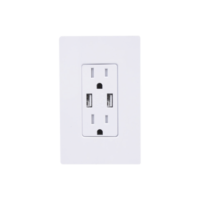 Imagen de TOMACORRIENTE 15 AMP CONECTOR USB