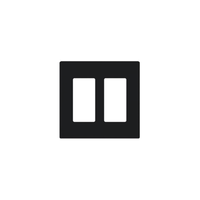 Imagen de Placa de pared 2 espacio, para atenuador (dimmer), switch ó control remoto PICO inalámbrico.