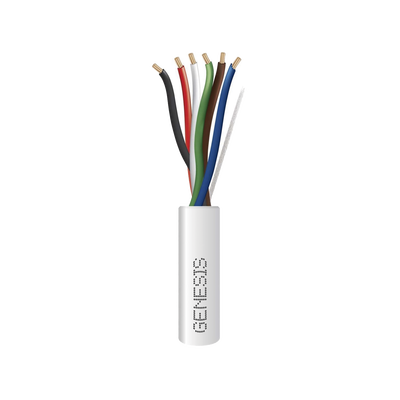 Imagen de Bobina de 305 Metros / Cable de Cobre / 6 x 22 AWG / Tipo CMR-CL3R / Para Interior / Para Aplicaciones de Control de Acceso / Alarmas de Intrusión / Automatización / Interfonos y TV Porteros