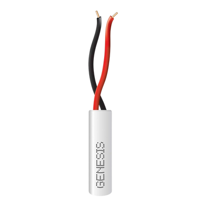 Imagen de Bobina de 305 Metros / Alambre de Cobre 2 x 22 AWG / Tipo Alarmas CMR-CL3R / Riser / Para Interior / Color Blanco / Para Aplicaciones de Alarmas de Intrusión / Automatización