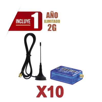 Imagen de KIt de 10 Comunicadores de Alarma MINI012G con Antena 2G / Incluyen 1 Año de Cobertura / Aplicación Gratuita / Cero Configuración / Compatible Honeywell/DSC/CROW/PIMA