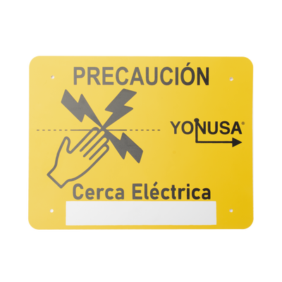 Imagen de Letrero de PRECAUCION para cercas electrificadas (21.8 x 17 cm)