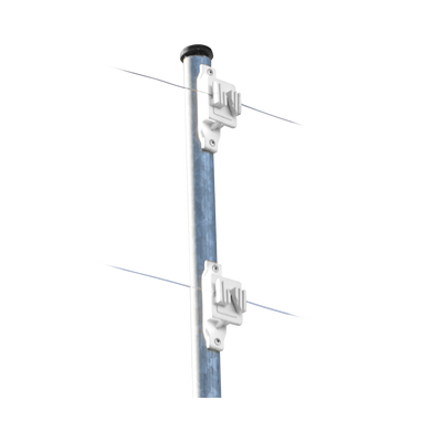 Imagen de Aislador de Paso Blanco reforzado para cercos eléctricos, resistente al clima extremoso