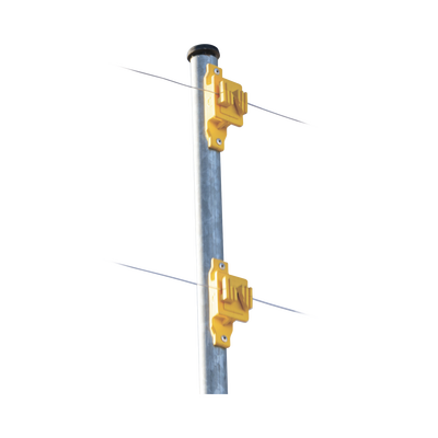 Imagen de Aislador de Paso color Amarillo reforzado para cercos eléctricos, resistente al clima extremoso