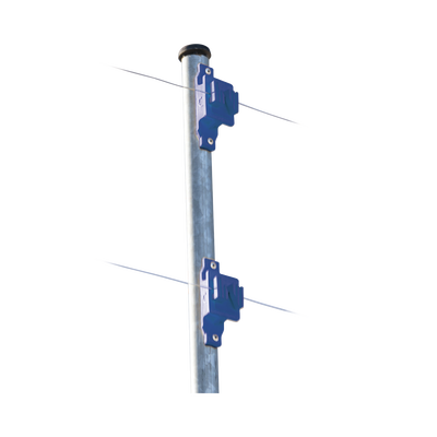 Imagen de Aislador de Paso colo Azul reforzado para cercos eléctricos, resistente al clima extremoso