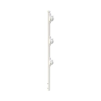 Imagen de Poste de Paso Blanco de 0.75m para Cerca Electrificada. Tubo Galvanizado cal. 18 de 1"Diam. con Tapón y 3 Aisladores Instalados.