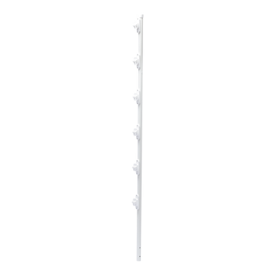 Imagen de Poste con 6 Aisladores de PASO  para Cerca Electrificada. Tubo Galva. de 1.4m, cal. 18 de 1" Diam. + Pintura Blanca.