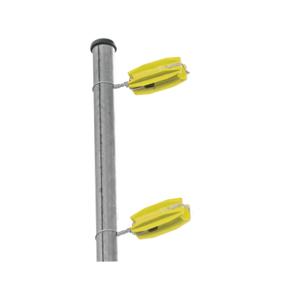 Imagen de Aislador de color Amarillo  para postes de esquina de alta Resistencia con Anti UV de uso en cercos eléctricos