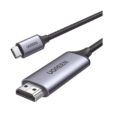 Imagen de Cable USB-C 3.1 a HDMI 4K | 1.5m | Compatible con Thunderbolt 3 & 4 | Adaptador Tipo-C a HDMI | 4k@60Hz | Soporta Modo Espejo y Modo Extendido | Carcasa de Aluminio | Nylon Trenzado | Conector Niquelado | Blindaje Multicapa.