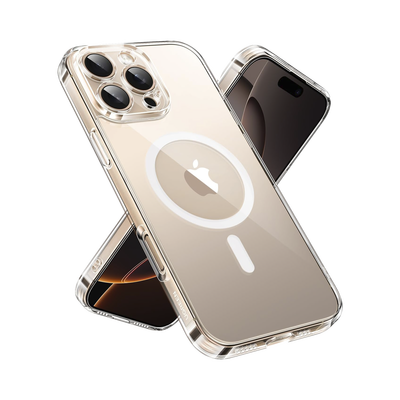 Imagen de Funda protectora magnética transparente UGREEN Classy para iPhone 16 Pro (transparente)
