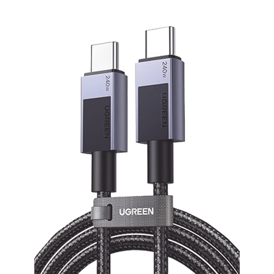 Imagen de Cable USB-C USB-C | 1m | PD3.1 | 240W | Carga Rápida | 480 Mbps | Chip E-Maker | Caja de Aluminio | Nylon Trenzado | Compatible con Macbook Pro Air, iPhone 16/15 Plus Pro Max, Galaxy S24 Ultra, Pixel 9/8 Pro, etc.