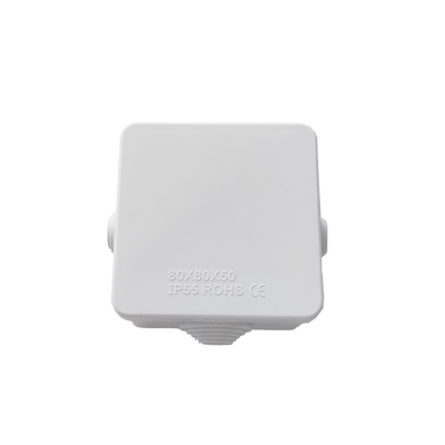 Imagen de Caja de Conexiones Impermeable IP55 con 4 Entradas, 80 x 80 x 50 mm, para Instalaciones Industriales, Comerciales y Residenciales, Incluye Tornillería para su Instalación