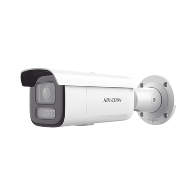 Imagen de [Dual Light + 2 Micrófonos Integrados] Bala IP 8 Megapixel (4K) / Lente Mot. 2.8 a 12 mm / 60 mts Luz Blanca + 60 mts IR / ACUSENSE / Exterior IP67 / IK10 / WDR 120 dB / PoE+ / ONVIF / Alarmas I/O / Micro SD / Metal / ACUSEARCH