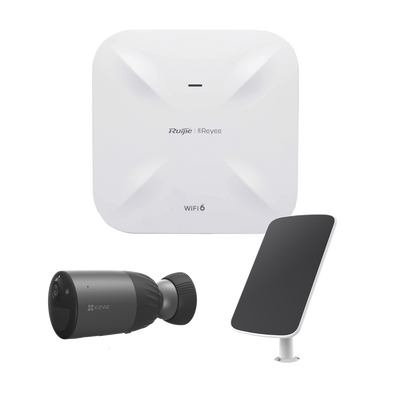 Imagen de Kit de Cámaras Wi-Fi  con Access Point/ Incluye 1 Cámara de Batería  CS-BC1C / 1 Pane solar Mod. CS-CMT-SOLARPANEL-C / 1 Access Point RG-RAP6260(G)