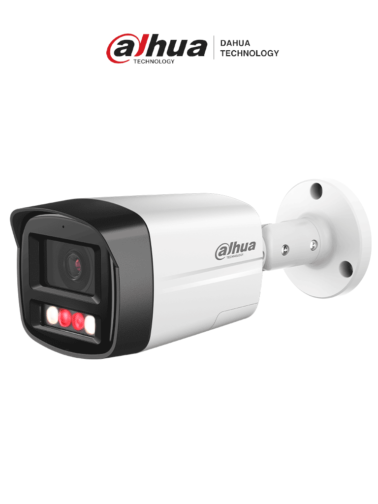 DAHUA IPC-HFW2249TL-S-PV - Cámara Bullet IP de 2MP ofrece Iluminación Dual Inteligente, disuasión activa y SMD Plus. Con protección perimetral, micrófono, bocina integrados y resistencia IP67, es ideal para seguridad profesional.