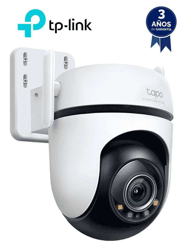 TP-LINK - Tapo C520WS - Cámara Wi-Fi, PT 360º de seguridad para exteriores, 4MP (2560 x 1440 px), audio bidireccional, Detección de movimiento,  Detección de personas, de mascotas, y vehículos, Detección de cruce de línea, Compatible con Alexa y Google