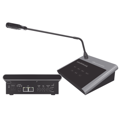 Imagen de Microfono Remoto de 4 Zonas Para Sistema de Voceo Para Amplificadores SF4240UC y SF2240UC