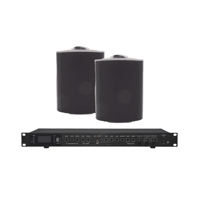 Imagen de Amplificador de Audio con 2 Bocinas OL-5BK | 2 x 60W | Baja Impedancia 4 - 8Ω | Reproductor Bluetooth, USB, SD | Efectos Integrados Delay, Echo, Repeat