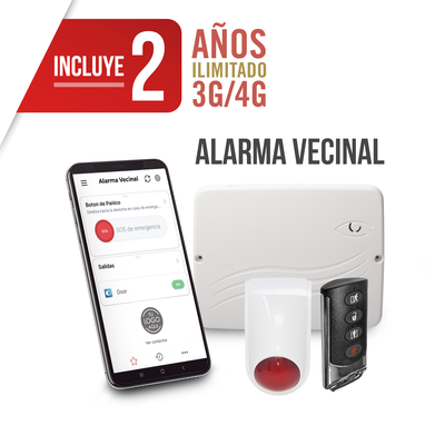 Imagen de KIT ALARMA VECINAL Con Funcion Programación 100% vía WEB